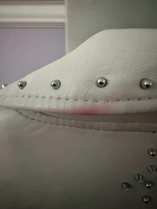 Blank NYC White Studded Floral Moto Leather Jacket - Picture 4 of 4